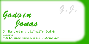 godvin jonas business card